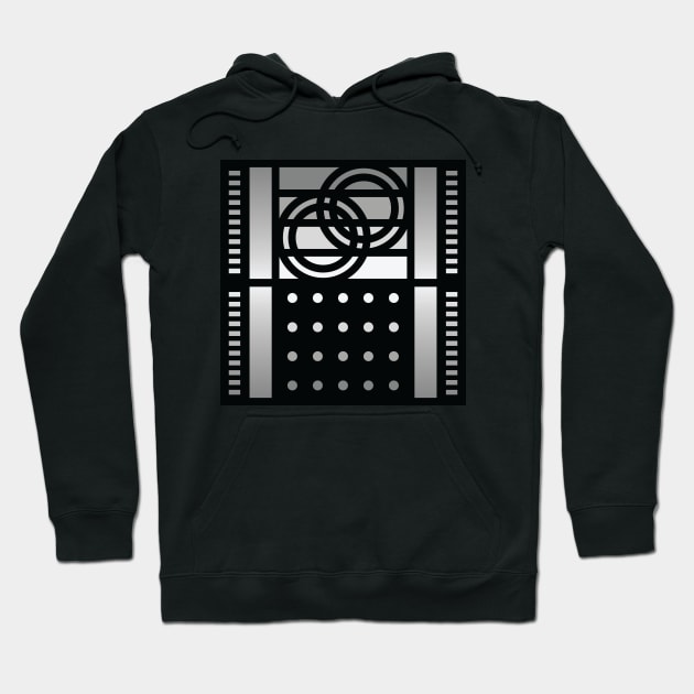 “Dimensional Rings” - V.1 Grey - (Geometric Art) (Dimensions) - Doc Labs Hoodie by Doc Labs